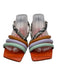 Mercedes Castillo Shoe Size 10/40 Green, Purple, Beige Leather Slingback Sandals Green, Purple, Beige / 10/40
