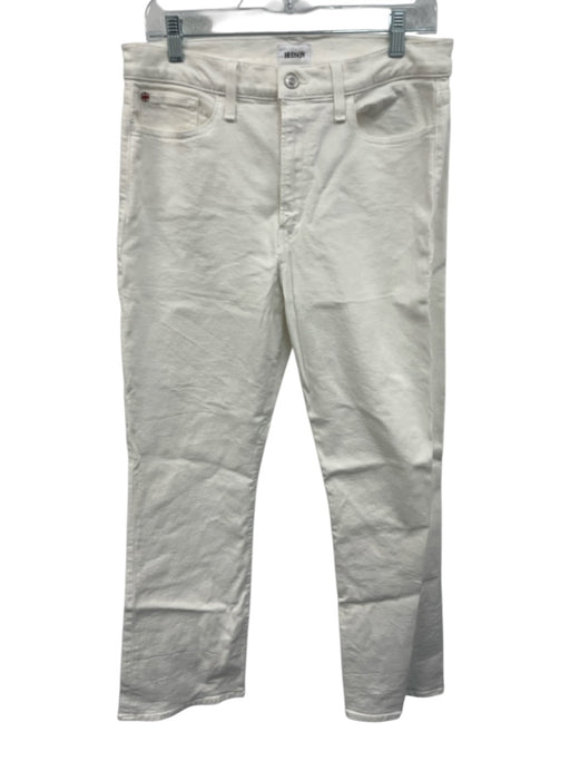 Hudson Size 31 White Cotton Denim High Rise Pockets Flare Leg Jeans White / 31