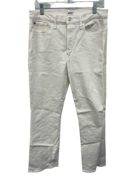 Hudson Size 31 White Cotton Denim High Rise Pockets Flare Leg Jeans White / 31