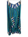 Diane Von Furstenberg Size 10 Blue, Green, Black Silk Side Zip Asymmetric Skirt Blue, Green, Black / 10