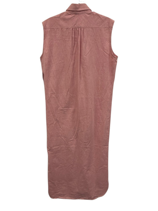 Billy Reid Size Large Faded Red Cotton Blend Sleeveless Embroidered Midi Dress Faded Red / Large