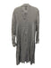 Lafayette 148 Size XL Gray Ramie Blend Long Sleeve Button Front Midi Dress Gray / XL
