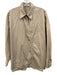 Tibi Size Medium Khaki Beige Cotton Long Sleeve Button Front Collar Top Khaki Beige / Medium