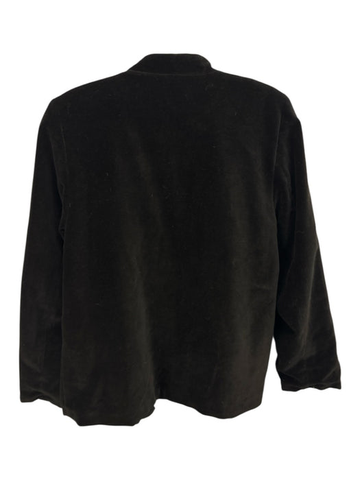 Julia Amory Size S Black Velvet Frog Buttons stand collar Jacket Black / S