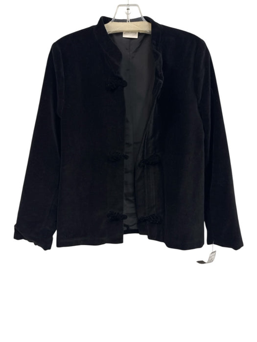 Julia Amory Size S Black Velvet Frog Buttons stand collar Jacket Black / S