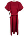 Julia Amory Size S Red Silk Button Down Short Sleeve Midi Dress Red / S