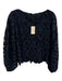 Milly Size S Blue & Black Polyester Long Sleeve Overlay Top Blue & Black / S