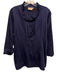 Rungolee Size S Navy Cotton Long Sleeve Ruffle Collar 1/2 Button Top Navy / S