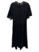 Pearl by Lela Rose Size 6 Black Polyester Short Sleeve Cut Outs Lined Midi Dress Black / 6