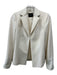 Akris Size 10 Cream & Black Cashmere, Wool & Silk Textured Blazer Jacket Cream & Black / 10