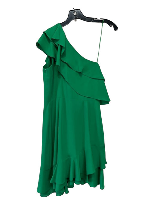 Amanda Uprichard Size M Kelly Green Polyester Mini One Shoulder Asymmetric Dress Kelly Green / M