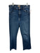 Mother Size 29 Mid Wash Denim Straight Cut Raw Hem Button & Zip Pockets Jeans Mid Wash / 29