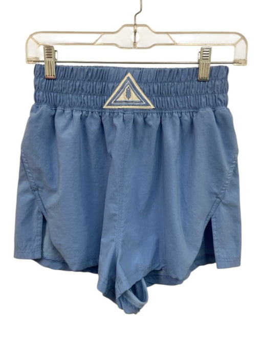 FP Movement Size S Light Blue Polyester Elastic Waist Embroidered Pockets Shorts Light Blue / S