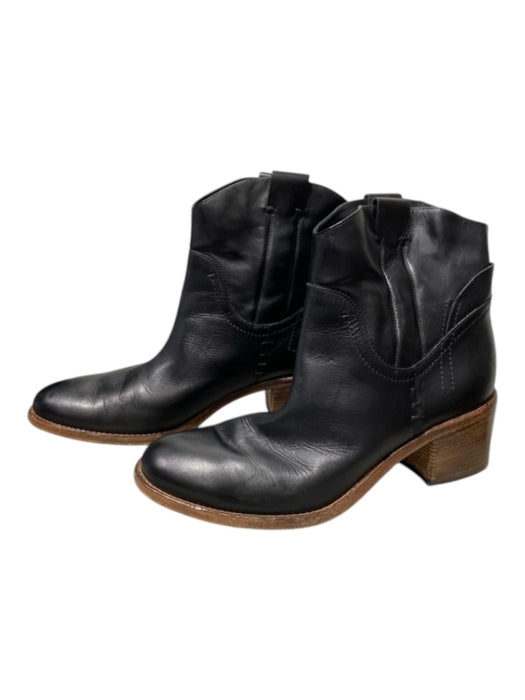 Alberto Fermani Shoe Size 40 Black Leather round toe Above the Ankle Boots Black / 40