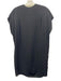 Vince Size 4 Black & White Polyester Cap Sleeve Stitch Detail V Neck Dress Black & White / 4