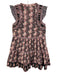 Sea New York Size XXS Black, Pink & Red Cotton Floral Ruffle Cap Sleeve Dress Black, Pink & Red / XXS