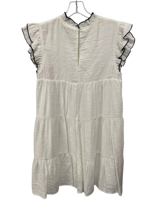 English Factory Size S White & Black Missing Fabric Tag Contrast Piping Dress White & Black / S