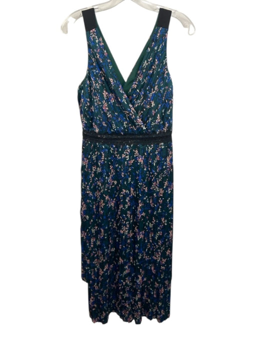 Banana Republic Size 2 Green, Blue & Pink Polyester Sleeveless Floral Dress Green, Blue & Pink / 2