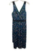 Banana Republic Size 2 Green, Blue & Pink Polyester Sleeveless Floral Dress Green, Blue & Pink / 2