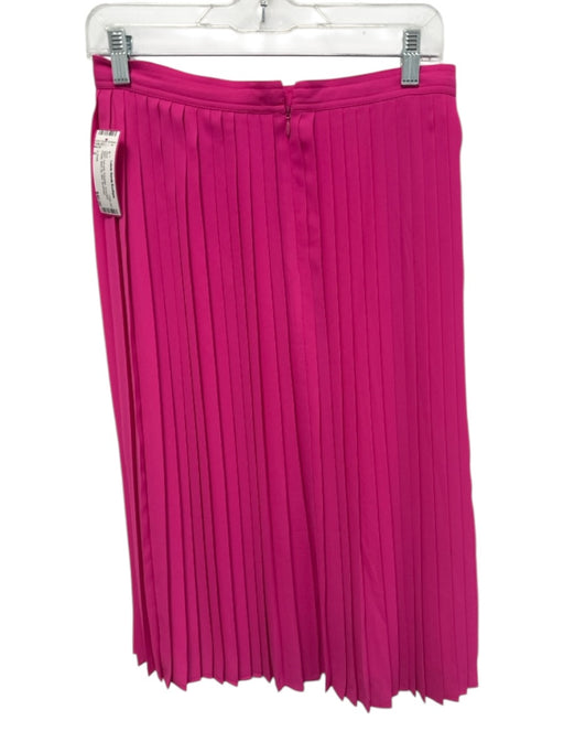 J. Crew Size 2 Hot pink Polyester Accordion Pleats Back Zip Midi Skirt Hot pink / 2