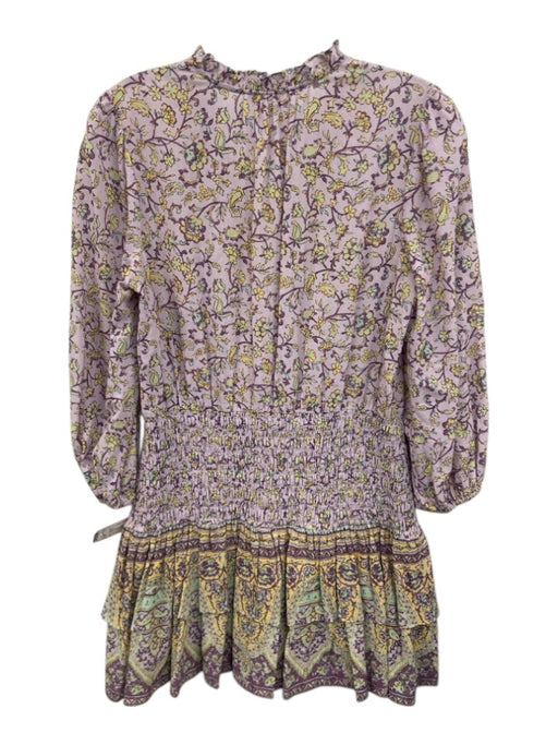 Shoshanna Size 4 Light Purple & Beige Missing Fabric Tag Floral Dress Light Purple & Beige / 4