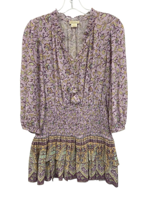 Shoshanna Size 4 Light Purple & Beige Missing Fabric Tag Floral Dress Light Purple & Beige / 4