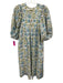 Mille Resort & Travel Size XXS White, Blue & Green Cotton Floral Dress White, Blue & Green / XXS