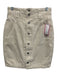 Isabel Marant Etoile Size 38 Cream Beige Cotton Denim Belt Loops Mini Skirt Cream Beige / 38
