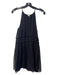 Joie Size XS Black Silk Mini Keyhole Side Zip Waist Detail Dress Black / XS