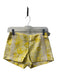 Lily Pulitzer Size 00 Yellow & White Cotton Graphic Print Back Zip Shorts Yellow & White / 00