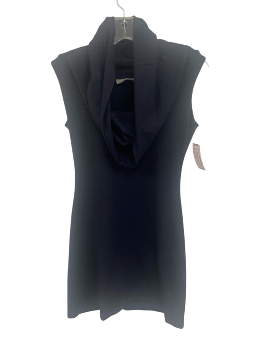 Susana Monaco Size XS Navy Nylon Blend Sleeveless Fold Over Knee Length Dress Navy / XS