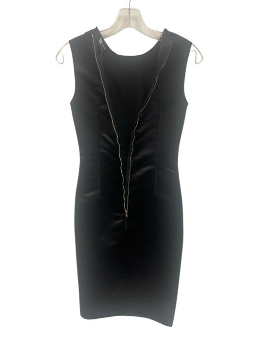D&G Dolce & Gabbana Size Est XS Black Polyester Blend Sleeveless Back Zip Dress Black / Est XS