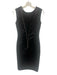 D&G Dolce & Gabbana Size Est XS Black Polyester Blend Sleeveless Back Zip Dress Black / Est XS