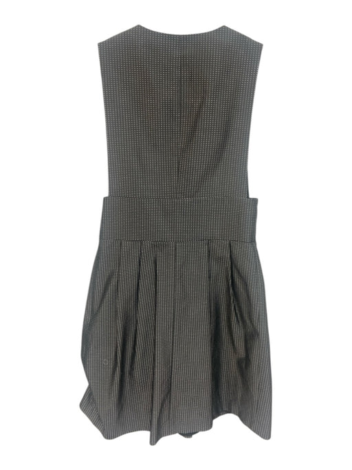 Theory Size 0 Gray & Silver Polyester Blend Pleats Sleeveless Woven Detail Dress Gray & Silver / 0