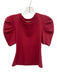 By Anthropologie Size XS Red Cotton Short Sleeve Puff Shoulder Ribbed Top Red / XS
