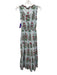 Roller Rabbit Size XXS White, Blue, Multi Cotton Floral All Over Print Dress White, Blue, Multi / XXS