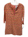 CJ Laing Size XS Pink, Green, Yellow Linen Blend 3/4 Sleeve Floral Pockets Dress Pink, Green, Yellow / XS