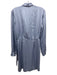 Nanushka Size S Ice Blue Triacetate Blend Satin Long Sleeve knot front Dress Ice Blue / S