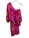 Lanvin Size 36 Pink & Orange Silk Abstract Print Drop Shoulder Pocketed Dress Pink & Orange / 36