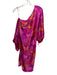 Lanvin Size 36 Pink & Orange Silk Abstract Print Drop Shoulder Pocketed Dress Pink & Orange / 36
