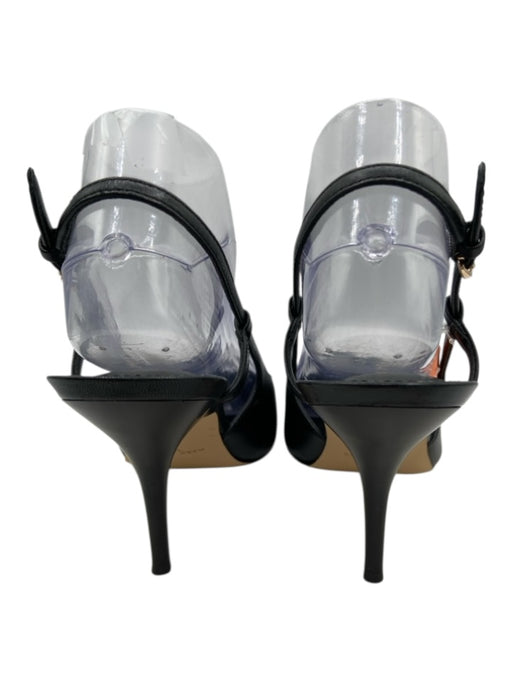 Marc Fisher Shoe Size 8 Black Leather Upper Pointed Toe Ankle Buckle Pumps Black / 8