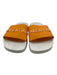 Valentino Shoe Size 38 White & Orange Manmade Upper Rubber One Strap Sandals White & Orange / 38