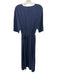 Vince Size XL Navy Blue Triacetate Short Dolman Sleeve Drawstring Waist Dress Navy Blue / XL