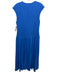 ME + EM Size 10 Blue Cotton Sleeveless Shirred Top 1/4 Zip Fit & Flare Dress Blue / 10