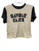 Mother Size XL Cream, Gray, Orange Cotton Graphic Short Sleeve Raglan Top Cream, Gray, Orange / XL