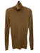 COS Size L Brown Wool Turtleneck Raw Hem Long Sleeve Top Brown / L