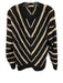 Marine Layer Size M dark gray & cream Cotton Blend Diagonal Stripe Sweater dark gray & cream / M