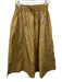 COS Size 6 Khaki Tan Cotton Drawstring Elastic Waist Below knee Skirt Khaki Tan / 6