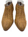 Matt Bernson Shoe Size 8.5 Brown Leather Trim Woven Stacked Heel Ankle Booties Brown / 8.5