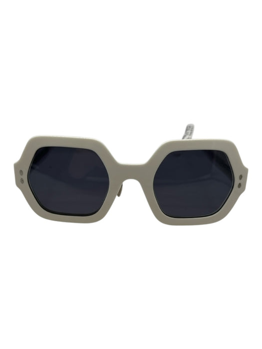 Isabel Marant Cream Acetate Hexagonal Oversized Sunglasses Cream